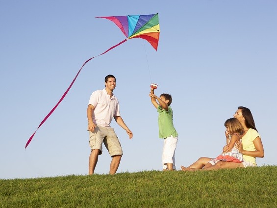 Austin TX Family with Kite