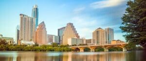 view of Austin, downtown skyline