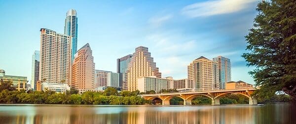 view of Austin, downtown skyline