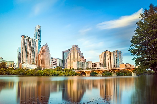 view of Austin, downtown skyline